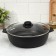 Frying "prestige", 5 l, glass cover, anti -stick coating, black color