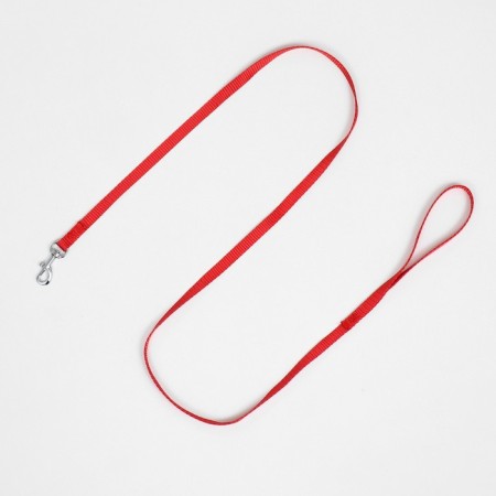 A set with a soft harness and a bow, size l, leash 120 x 1.5 cm, og 35-50 cm, red-8