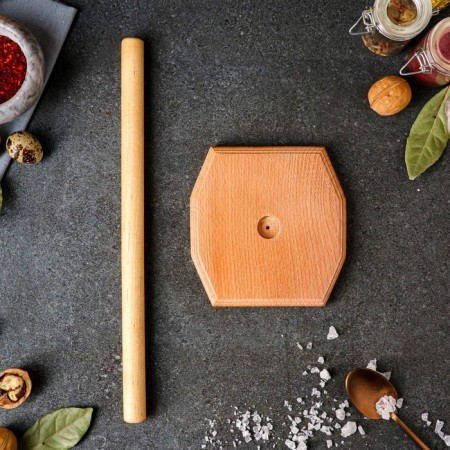 Slavic paper towel holder, 35 x 15 cm, beech array-2