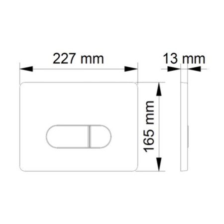 Berges Novum D3 control button for hidden installation systems, gloss/chromium-2