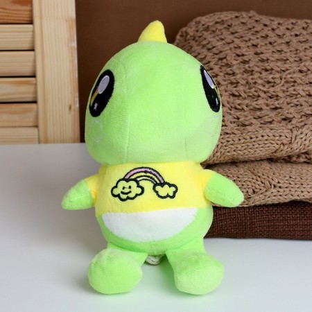 Soft toy "dinosaurus" in a jacket with a rainbow, 20 cm-2