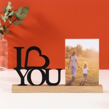 Photo frame wood, acrylic 10x15 cm 
