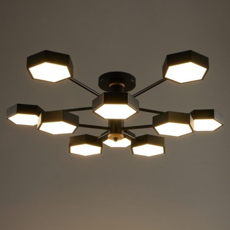 Chandelier 1318/10BK LED 240W 3000-6000K Black 87x90x25 cm Bayerlux-3