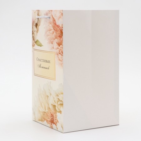 Carrying for flowers with a liner, "happy moments", with handles, 20 x 20 x 35 cm-3