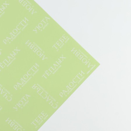 Palette packaging for flowers "for you", matte, light green, 57 x 57 cm-3