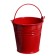 Bucket of decorative, average: height 7 cm, diameter 7 cm, red