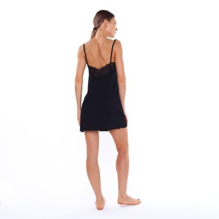 Night shirt female, black color, size 52-3