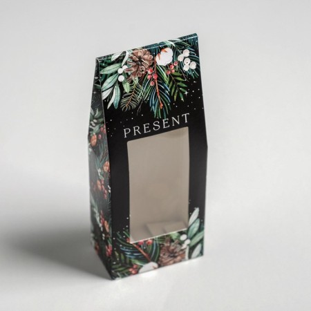 Folding box "Pressent", 6 x 14.5 x 3.5 cm, New Year-2