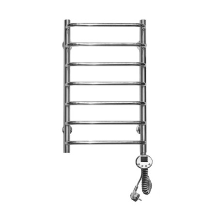 Domoterm electric heated towel rail "Stefano", 400 x 700 mm, 7 crossbars, right, chrome
