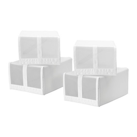 A set of boxes for shoes Skubb, white, 4 pcs.