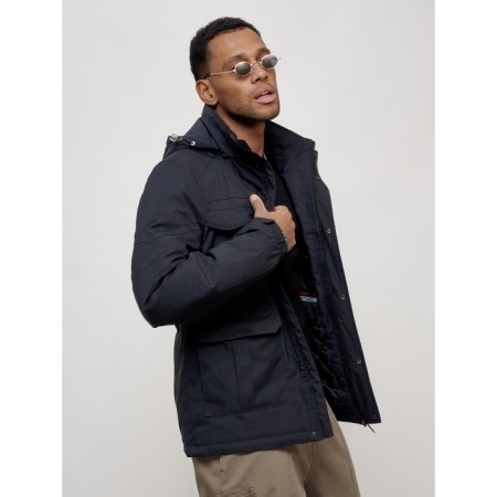 Sports male jacket, size 52, dark blue color-11