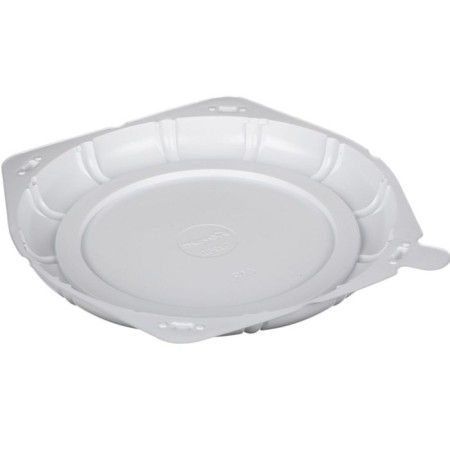 Container for T-226D cake, round, white color, size 23 x 23 x 2 cm