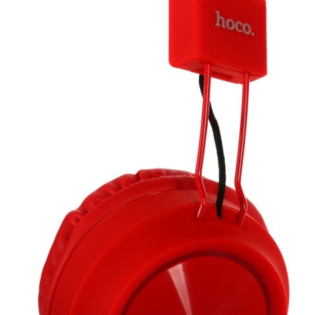Hoco W25 headphones, wireless, invoices, BT5.0, 300 mAh, microphone, red-6