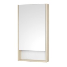 Aquaton “Scandy 45” mirror cabinet, white color, oak Verona 13 cm x 45 cm x 85 cm