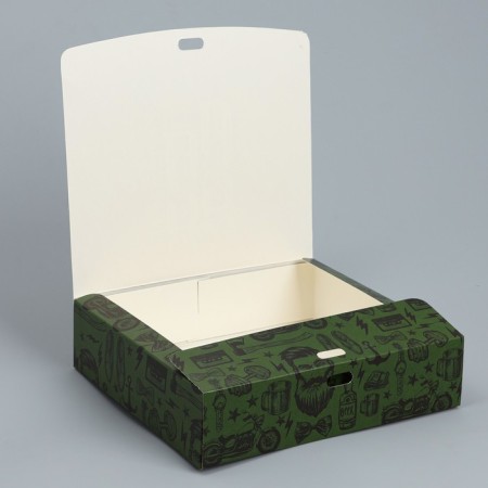 Gift folding box, packaging, “February 23”, 20 x 18 x 5 cm-2