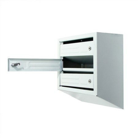 Mailing box multi -sectional, 3 sections, with the back wall, gray, Mix door-3
