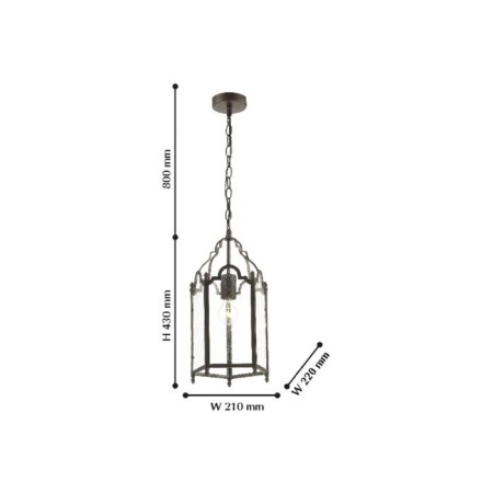 Suspension Mirum 210 mm, E27 60W-1