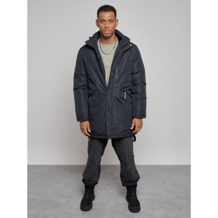 Extensive male winter park, size 50, dark blue color-9