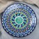 Plate of the Rishtan ceramics "Flowers", 22 cm, blue mix