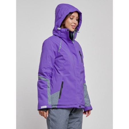 Ski jacket female winter, size 42, purple color-5