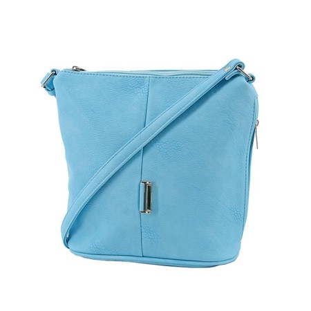Female bag, artificial leather, blue 22x11x24 cm