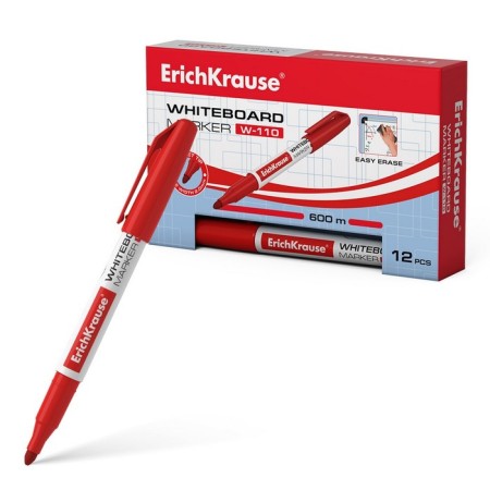 Board marker, 2.0 mm, Erichkrause W-110, Round, Red