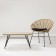 Coffee table Vetle, 800 × 400 × 400 mm, beige color / black