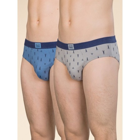 Men's panties, size XL, jeans color, gray, 2 pcs