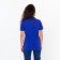 T-shirt is female, color bright blue, size 44 (m)
