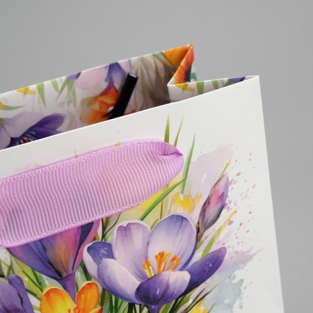 Gift Package Laminated, Packaging, “From March 8”, flowers, S 12 x 15 x 5.5 cm-5
