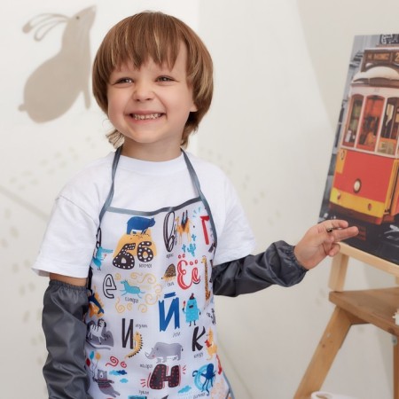 Apron with sleevens Children's Ethel "Funny Alphabet", 49 x 39 cm-4