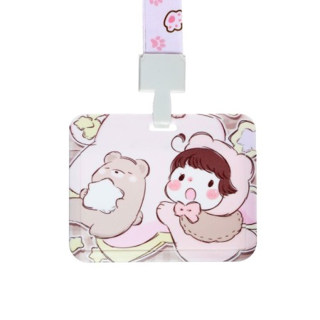 Badge horizontal external size 10 x 7.8 cm. Interior size 5.2 x 8.2 cm, tape 42 cm, with the pattern "Baby"-2