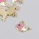 Decor for creativity metal, enamel, rhinestone "Kit with a fountain" gold 2x1.4 cm