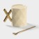 Ceramic mug with a spoon "Louis", 250 ml, color mix