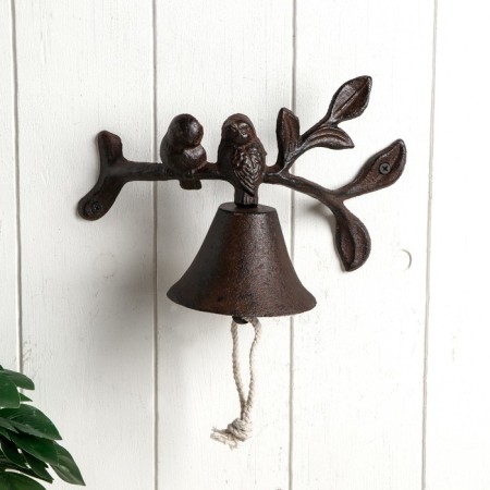 Bell Survenger Cast iron "Birds on a branch" 16.5x24x11 cm-1