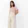 Women's cotton pants Minaku: Enjoy Milk color, size 46