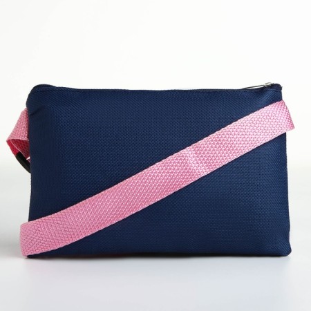 Children's bag for a girl "Tender cat", eco-leather, blue, 16x11 cm-2