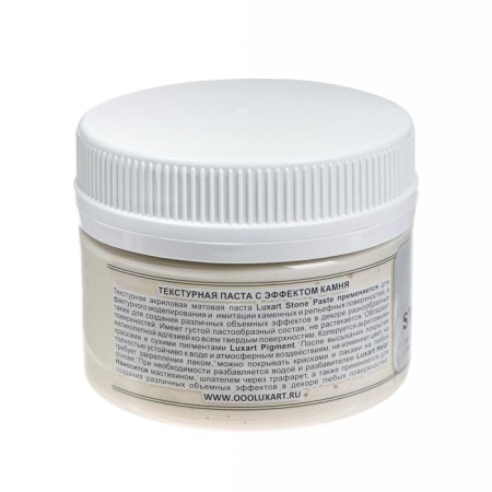 Texture paste, stone effect, 100 ml, Luxart Stone Past, acrylic, white-1