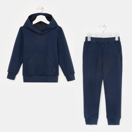 Costume for a boy (sweatshirt/pants), dark blue color, height 98-6