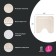 Bathroom rug IDDIS, 45x45 cm, with a neckline, microfiber, light-beige color