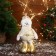 Soft toy "Snowman in a costume with rhombics" stands, 15x28 cm, gold