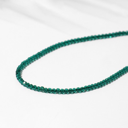 Beads on threads ball No. 2 faceted "spinel", green color, 36 cm-1