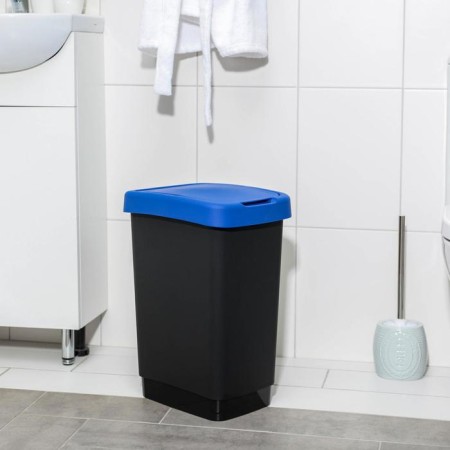 Twin garbage container, 25 l, blue color-1
