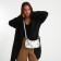 Bag Women's Cross-Bodi, with a zipper, white color