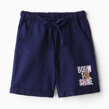 Shorts for the girl, the color of dark blue/born, height 98-104 cm