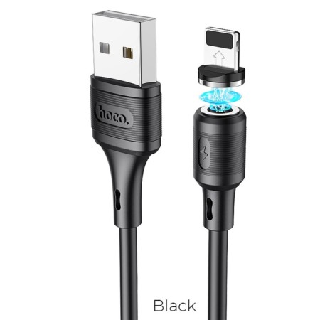 Hoco X52, Lightning - USB, magnetic connector, only charging, 2.4 A, 1 m, black-1