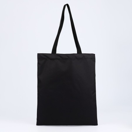 Shoper bag without fastening, black color-3