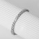 Bracelet with rhinestones "shine" on a puff, white color in silver