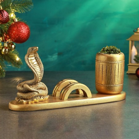 Kashpo - organizer "Snake of Cobra" gold with gilding