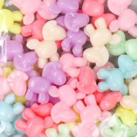 A set of plastic beads "Astra", horses and sweets, 17x17 / 16x9 mm, 20 g, multi -colored-1